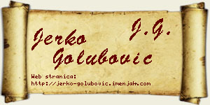 Jerko Golubović vizit kartica